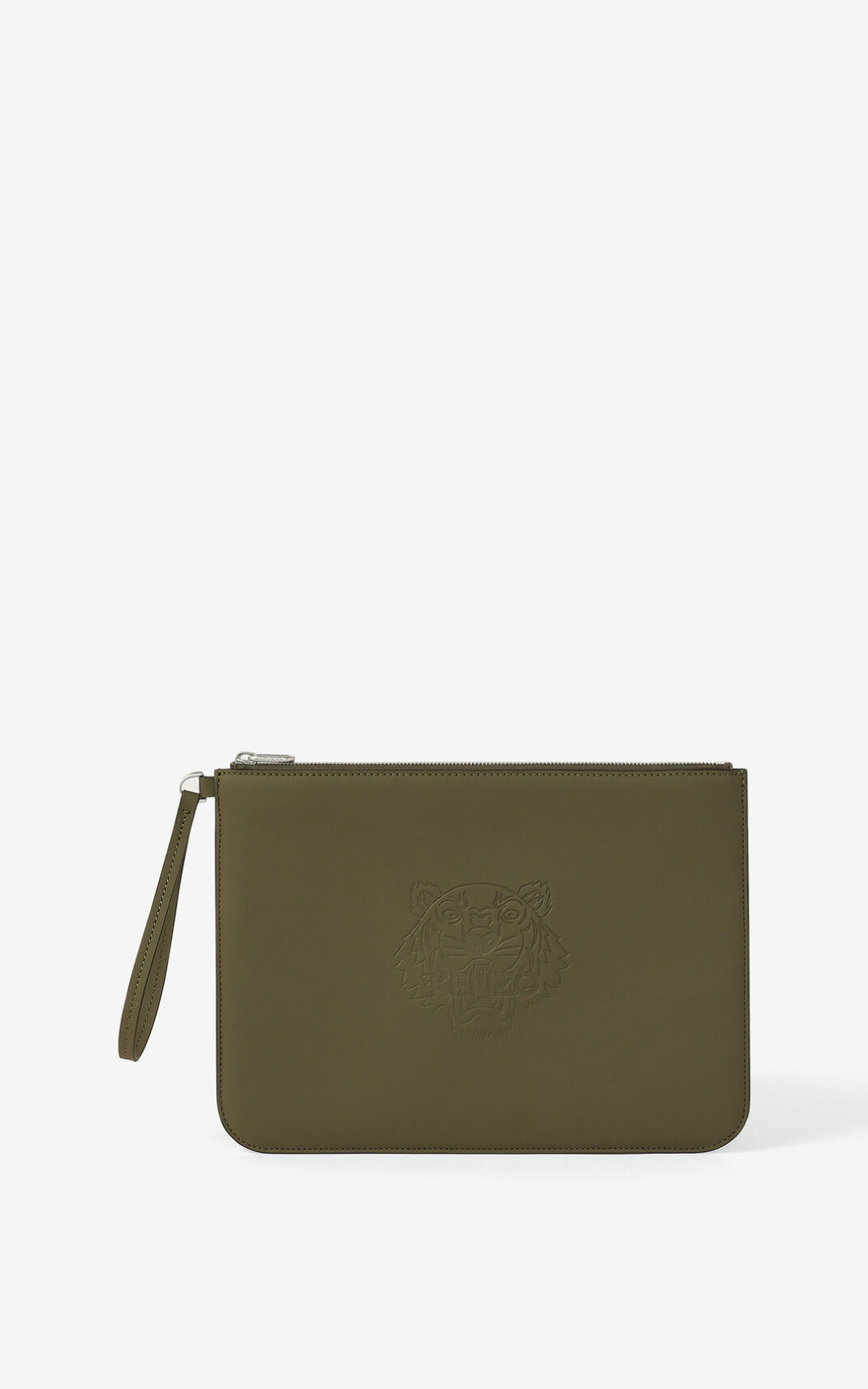 Pochette Kenzo Preppy Tiger large Femme Vert Olive | CFUN-94562